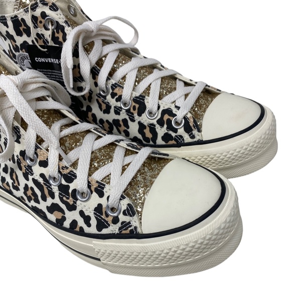 Converse Ctas Lift Women's Sneakers Platform Leopard Canvas Custom 570636C-WWLBY - Picture 4 of 8